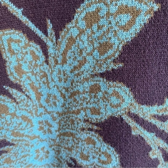 Isaac Mizrahi Live! Jacquard Mock Neck Pullover Sweater NWOT blue size 1X - Picture 7 of 10